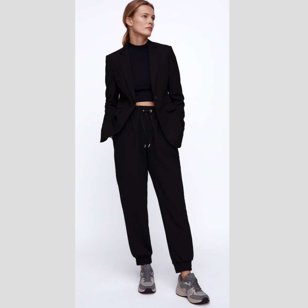 ZARA Black High Waisted Joggers